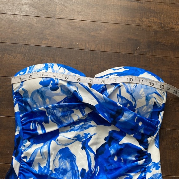 Calvin Klein blue and white one piece bathing suit - Picture 9 of 13